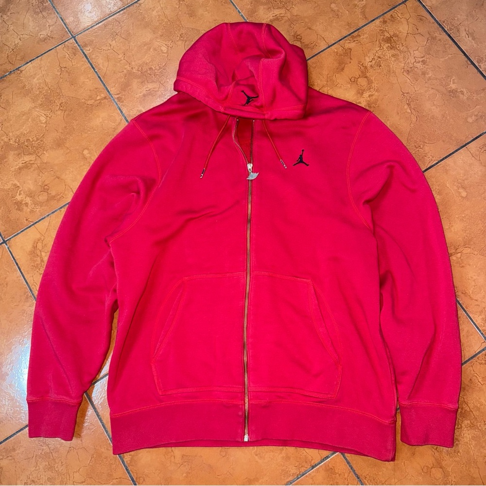 Jordan Red Zip-Up Hoodie Men’s Medium